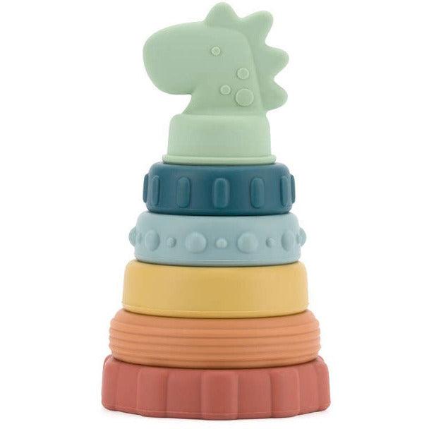 Itzy Ritzy | Itzy Stacker™ Dino | Baby Stacking Teether Toy - becauseofadi