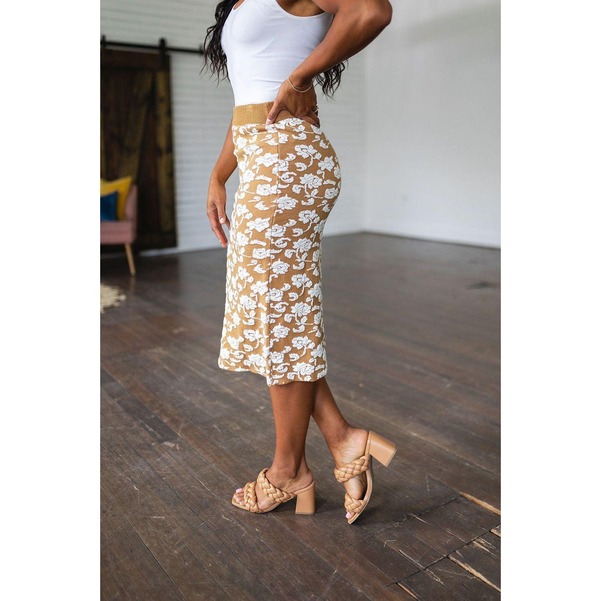 Kiss From a Rose Knit Pencil Skirt - becauseofadi