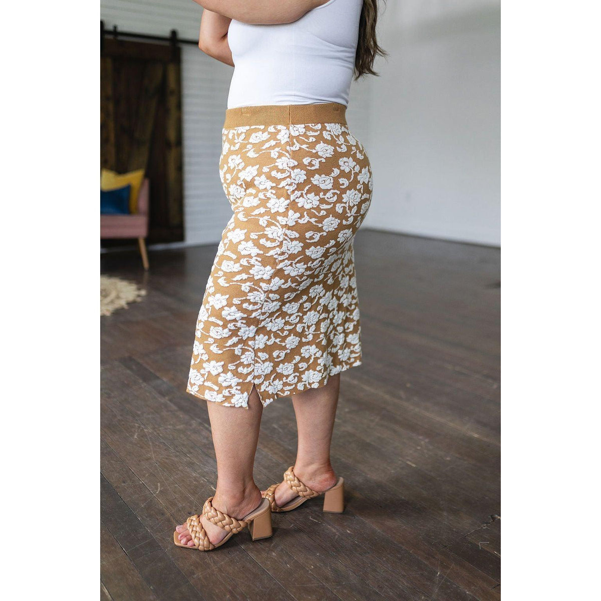 Kiss From a Rose Knit Pencil Skirt - becauseofadi