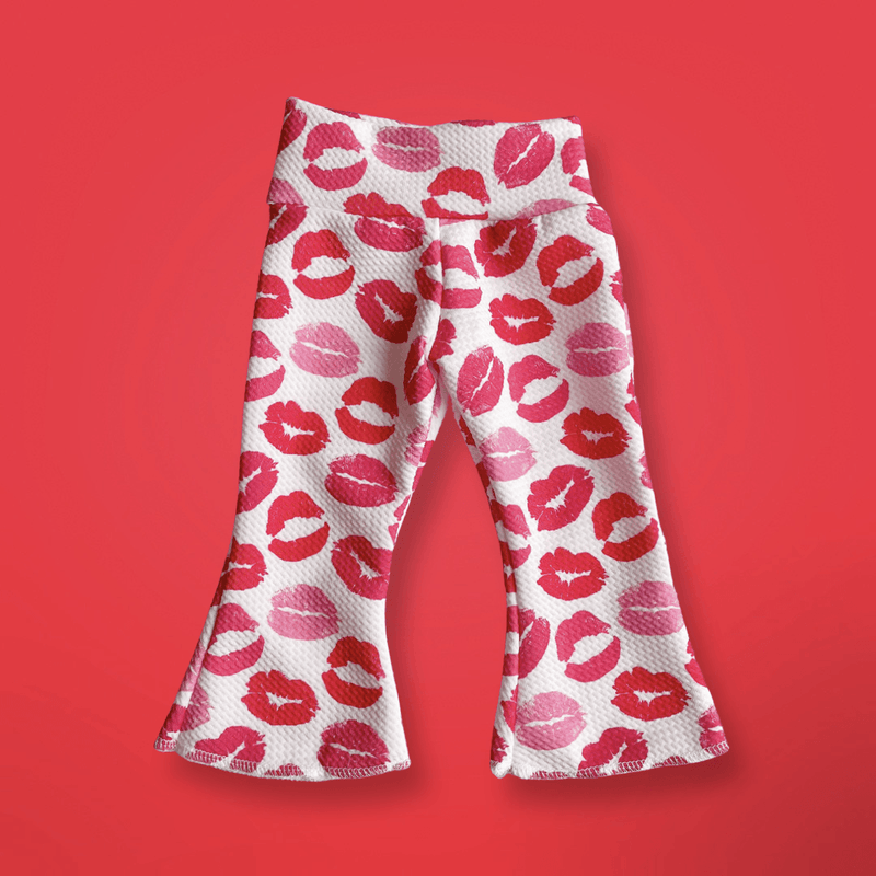 Kisses Valentine's Day Baby Bell Bottoms | Valentine's Day Dress Up - becauseofadi