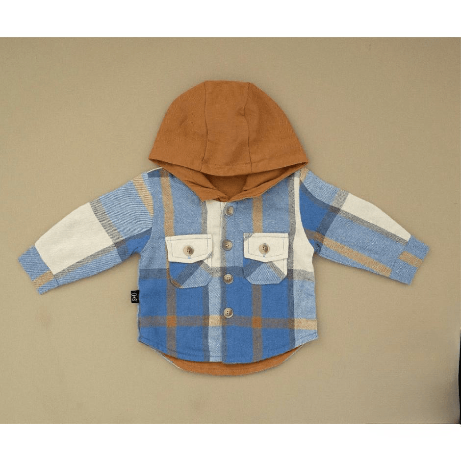 Olive + Scout | Blue Timber Jacket | Fall and Winter Toddler Jacket | Blue Plaid Flannel - becauseofadi