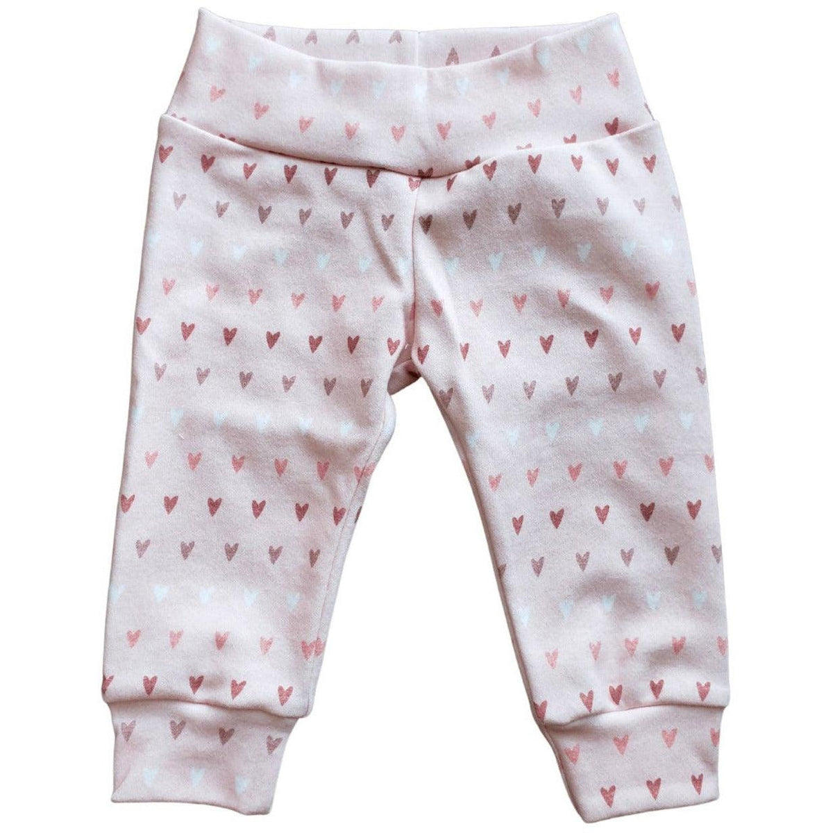Organic Ombre Heart Leggings | Baby Valentine's Day Leggings | Pink - becauseofadi