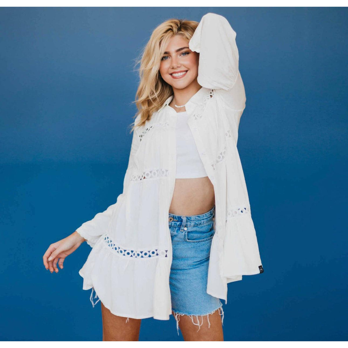 Sunny Days Button Up Beach Shirt | Women's | Pretty Simple - becauseofadi