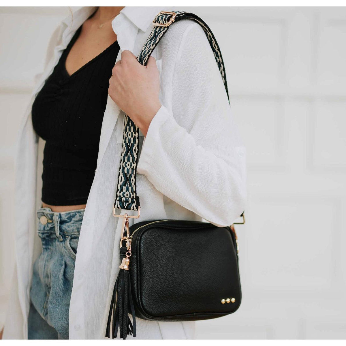 Pretty Simple | Women's Camera Crossbody Bag | Vegan Pebble Leather - becauseofadi