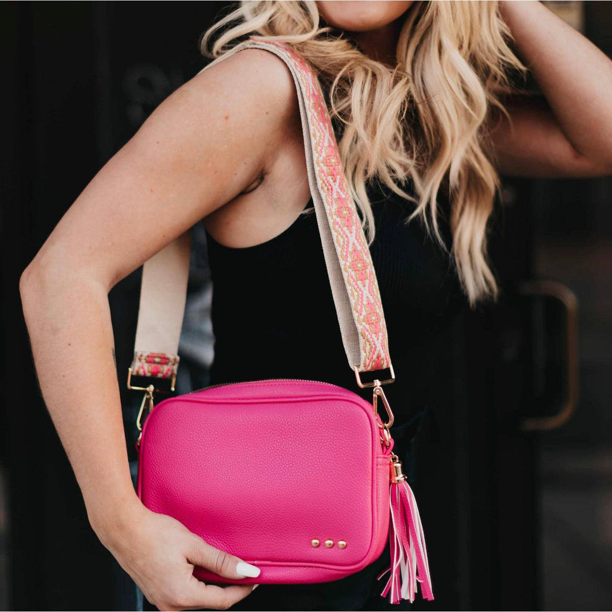 Pretty Simple | Women's Camera Crossbody Bag | Vegan Pebble Leather