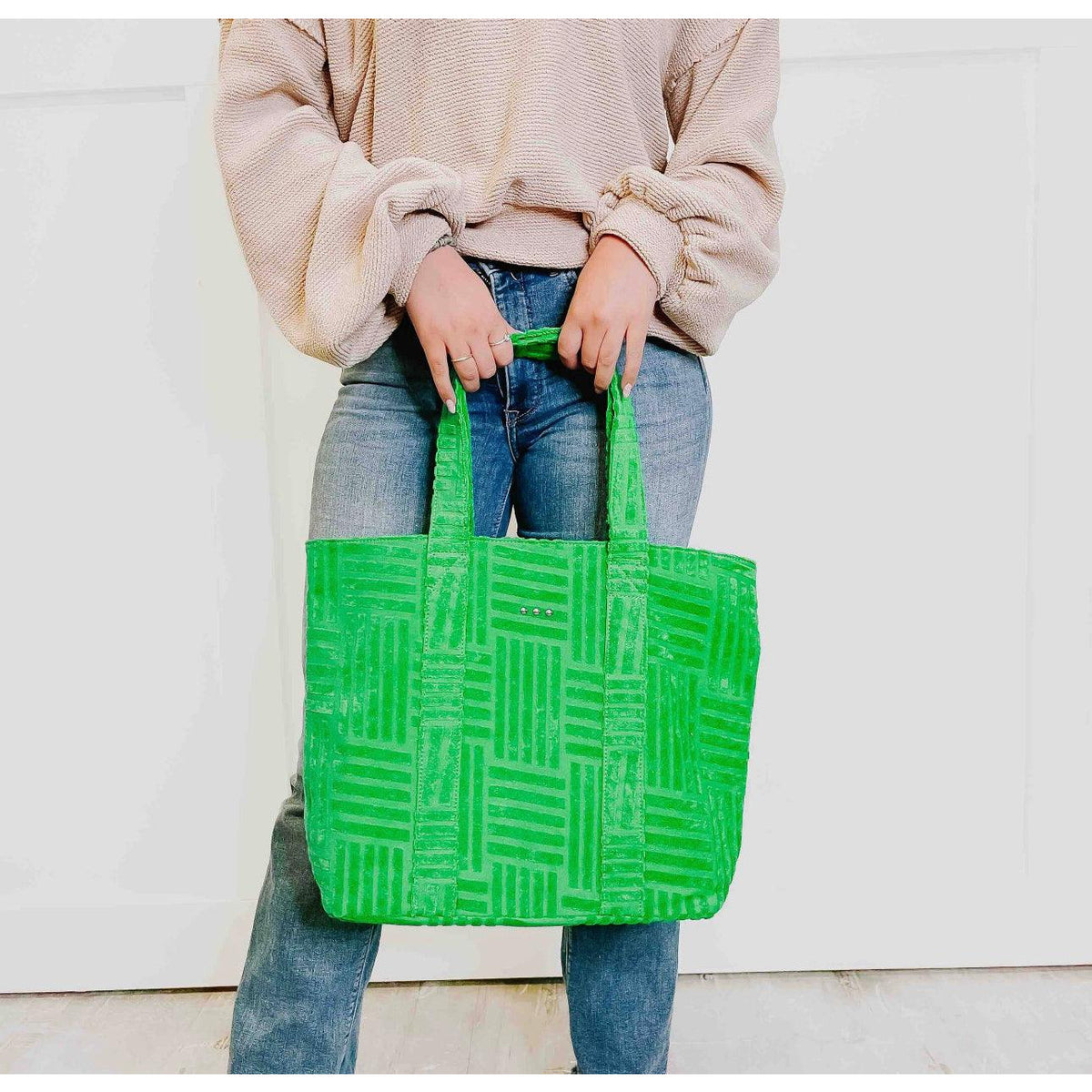 Teagan Terry Cloth Tote with Pouch | Women's Tote | Pretty Simple - becauseofadi