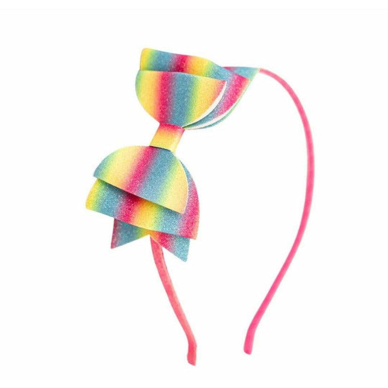 Rainbow Ombre Bow Headband - becauseofadi