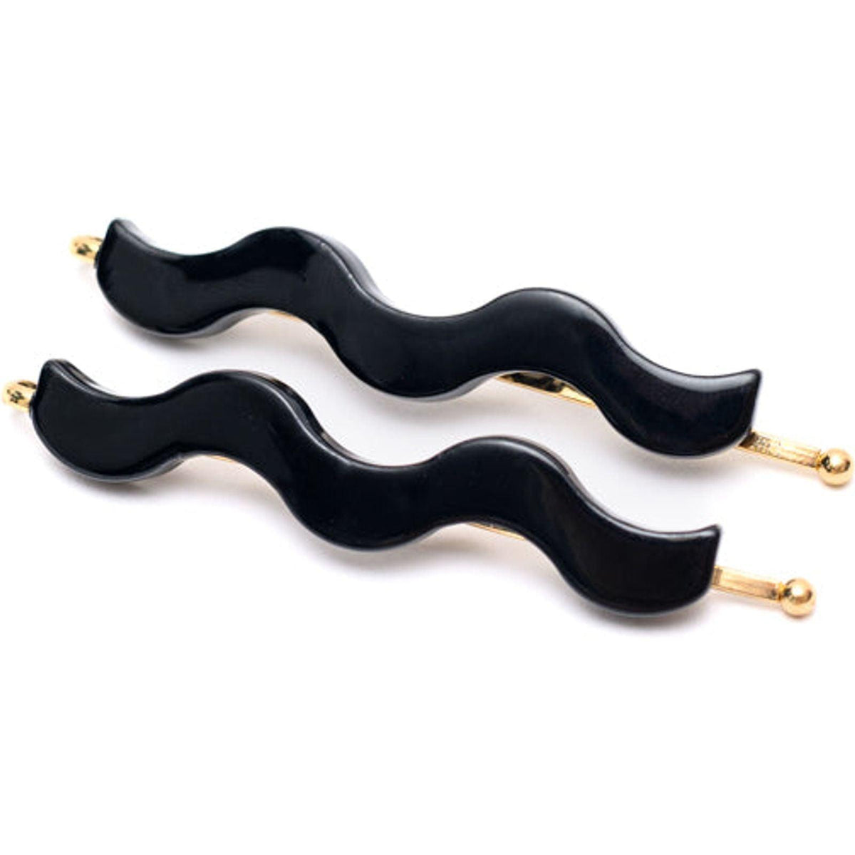 Sleek Waves Hair Clip in Black - becauseofadi