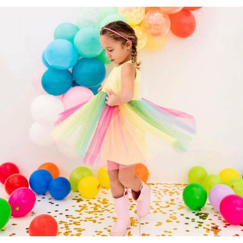 Sweet Wink | Rainbow Fairy Dress Girls Yellow Tulle Twirl Dress becauseofadi Sweet Wink | Rainbow Fairy Dress Girls Yellow Tulle Twirl Dress becauseofadi