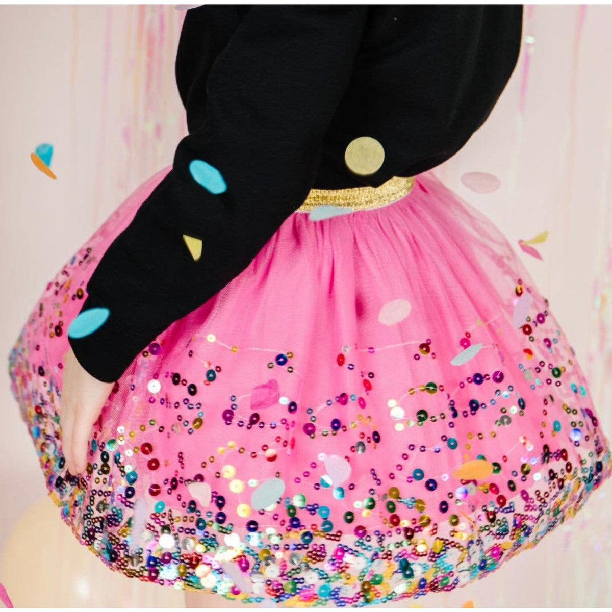 Sweet Wink | Girls Raspberry Pink Confetti Birthday Tutu | Kids - becauseofadi
