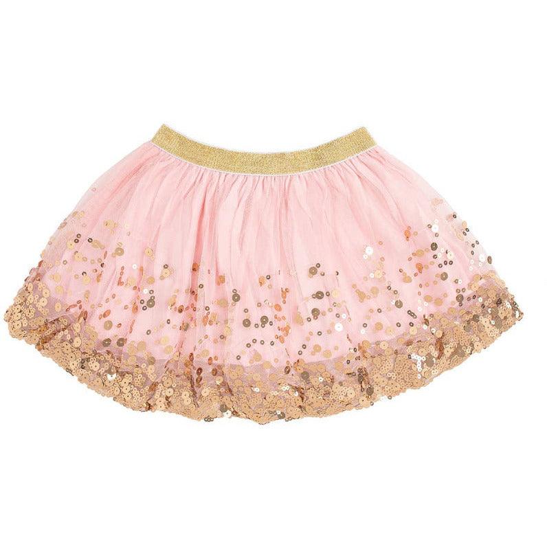 Sweet Wink | Kids Gold Blush Sequin Tutu Skirt - becauseofadi