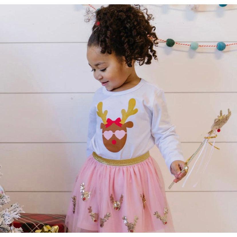Sweet Wink | Kids Reindeer Tutu | Girls Christmas Tutu - becauseofadi