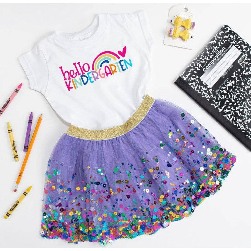 Sweet Wink | Lavender Confetti Tutu Skirt | Kids Soft Tulle Tutu - becauseofadi