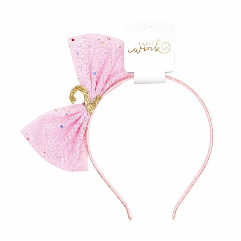 Sweet Wink Birthday Bow Headband - becauseofadi