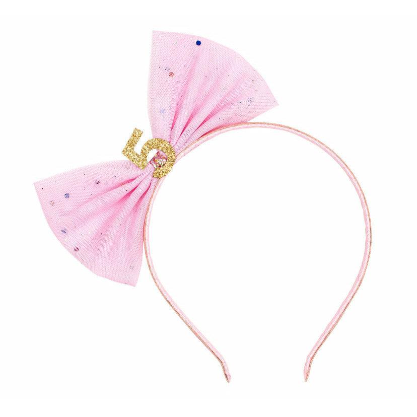 Sweet Wink Birthday Bow Headband - becauseofadi