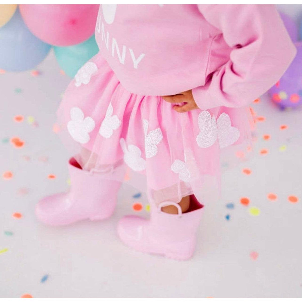Sweet Wink | Pink Bunny Tutu | Dress Up Skirt | Kids Easter Tutu | Soft Tulle Easter Skirt - becauseofadi