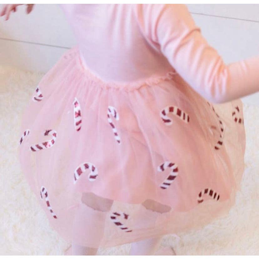 Sweet Wink | Pink Candy Cane Dress | Kid's Holiday Tutu Dress becauseofadi Sweet Wink | Pink Candy Cane Dress | Kid's Holiday Tutu Dress becauseofadi