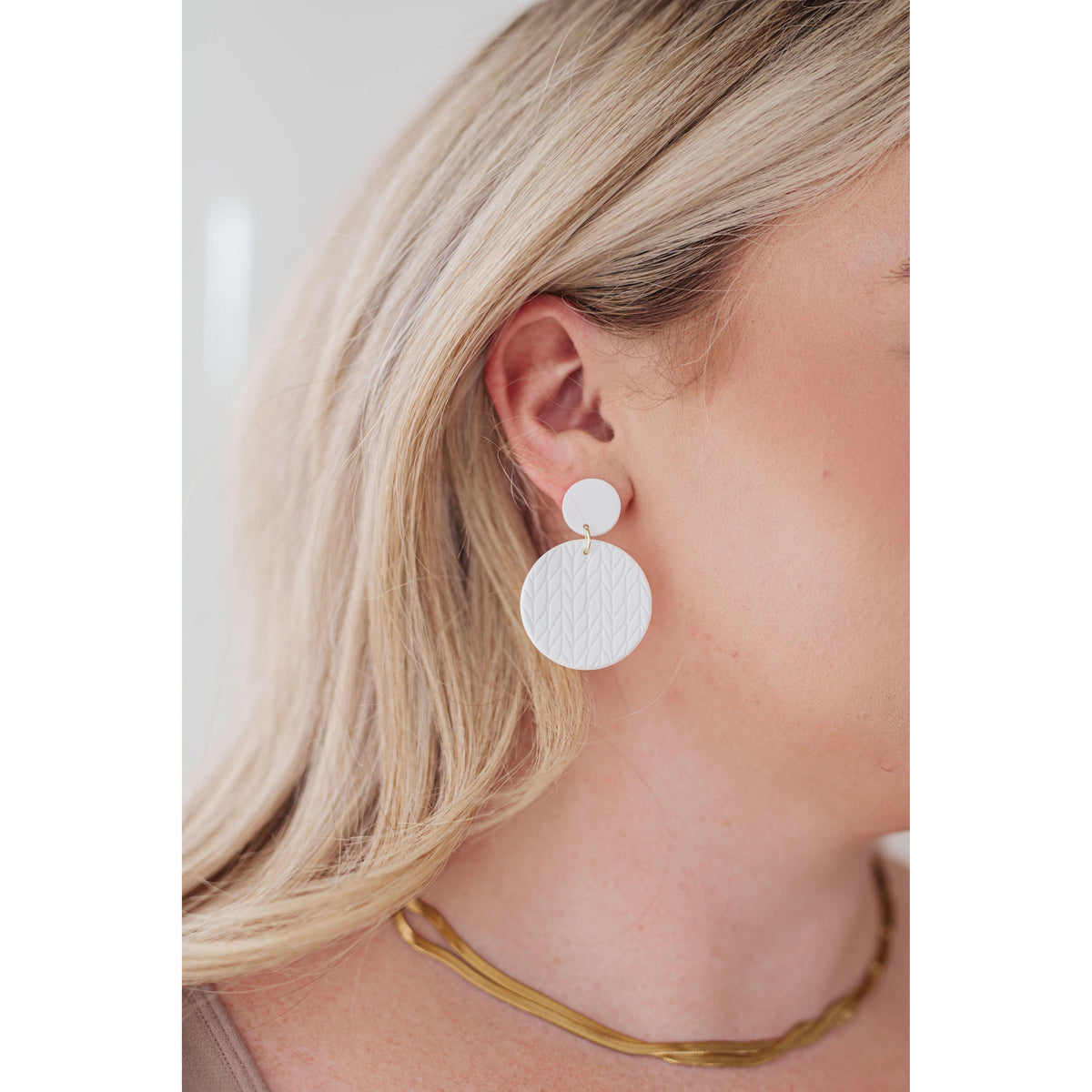 Women's Falling Petals Earrings in Cream - becauseofadi