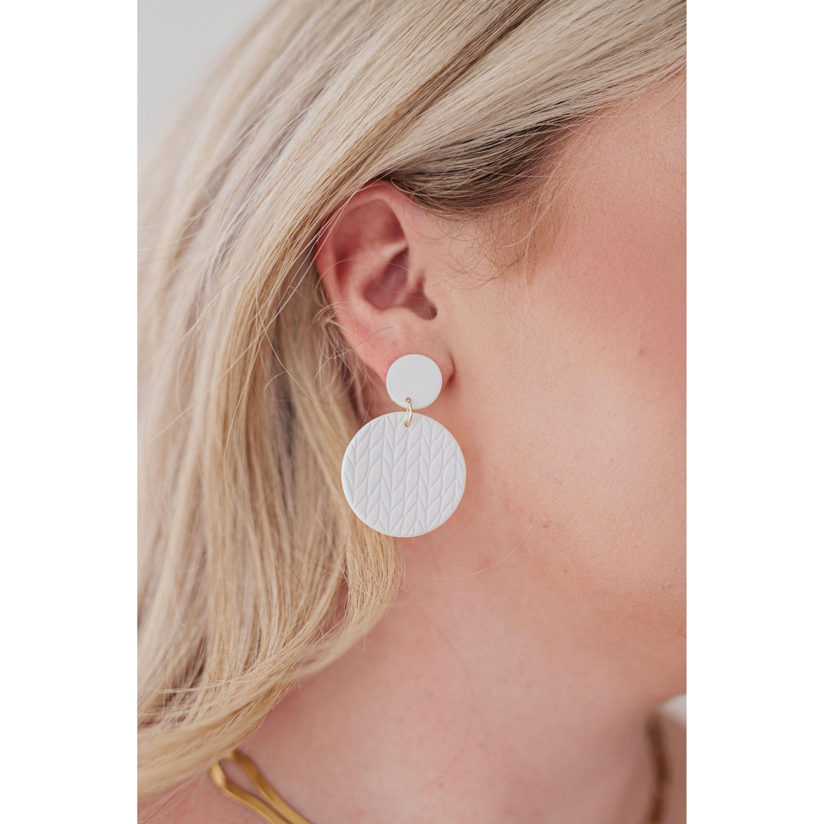 Women's Falling Petals Earrings in Cream - becauseofadi