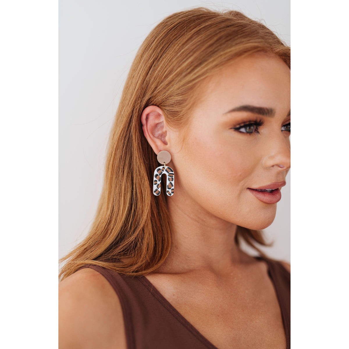 Women's Open Arches Earrings | Brown - becauseofadi